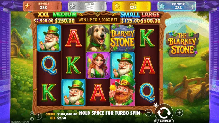 The Blarney Stone - game screen in an active session